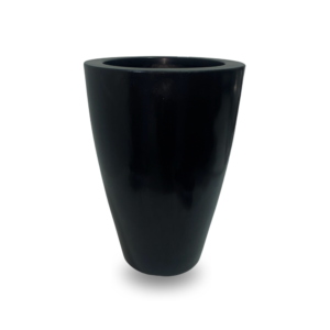 Vaso Cone Liso Preto 55x38cm