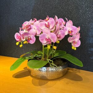 Arranjo de Flores Artificial Orquídea para Mesa