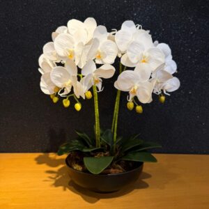 Arranjo de Orquídea para Mesa com Flores Artificiais