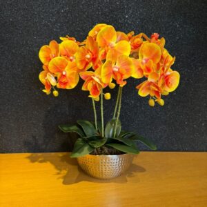 Arranjo de Mesa Moderno com Orquídea Flores Artificiais