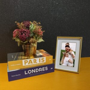 Conjunto decoração Arranjo, Livros Caixa e Porta Retrato