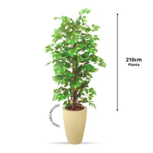 Planta de chão Permanente Ficus para decorar – 210CM